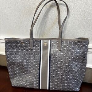 Tory Burch Luxury Leather Geometric Tote